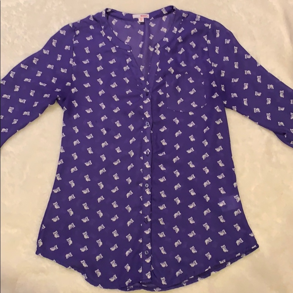 Purple Owl Blouse